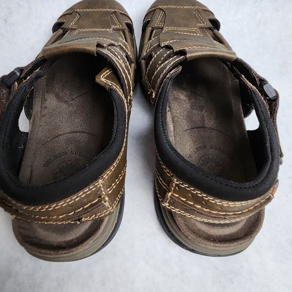 Size 8 Men's Sandal Vegan leather Brown EARTH SPIRIT - Picture 7 of 15